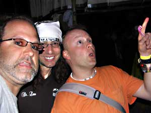 with Dr. Rosen and Christian during totality
